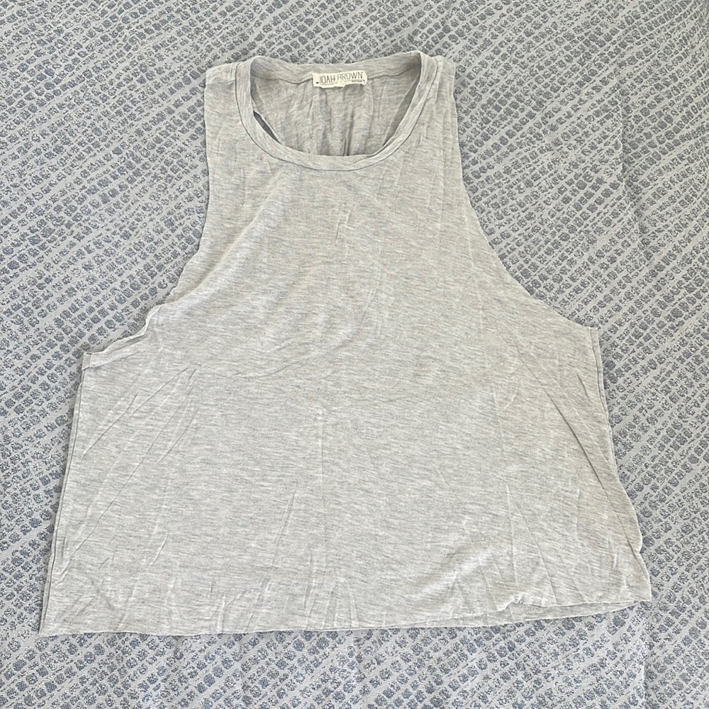 Joah Brown phases twist back grey tank s/m